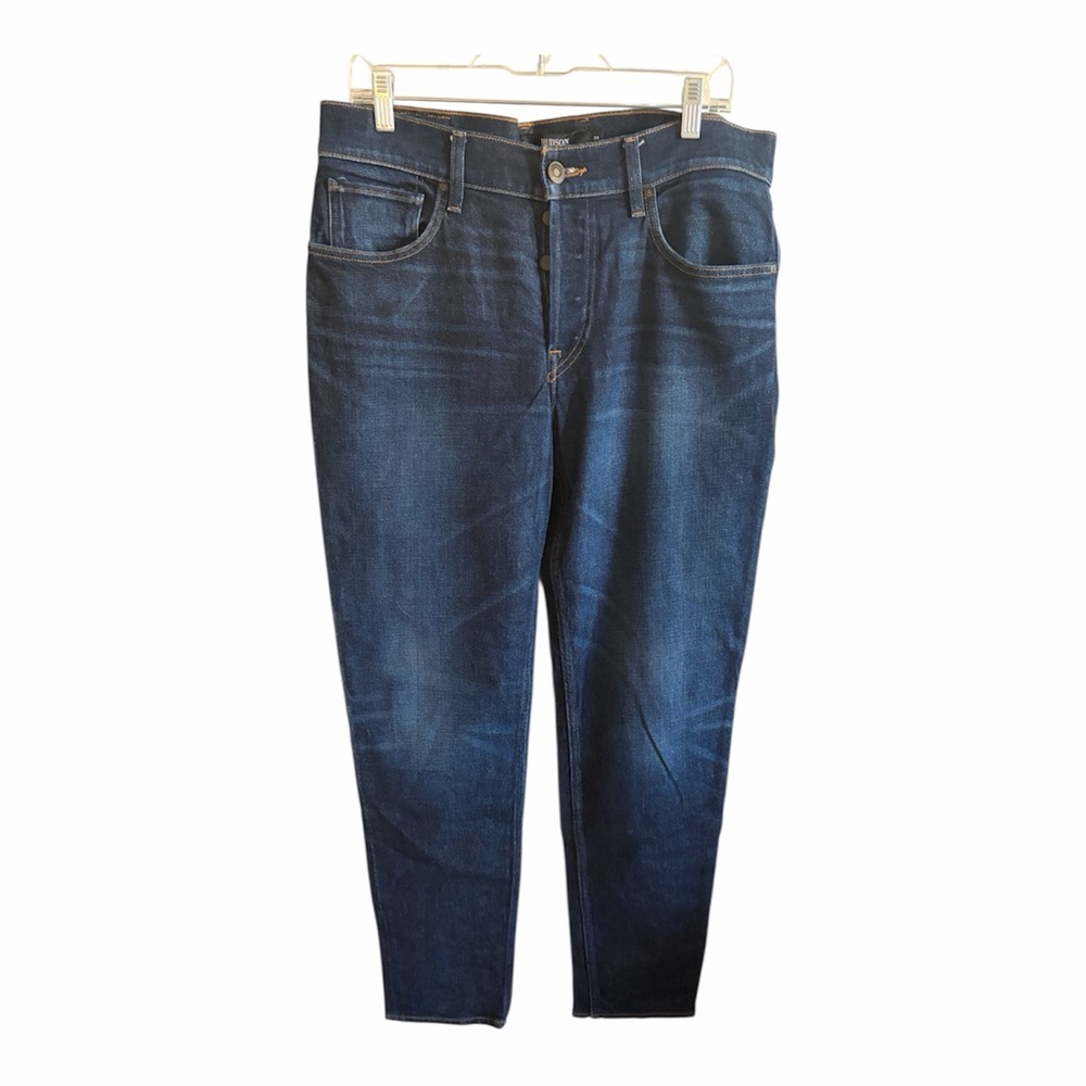 Hudson Jeans Men's Straight Dark Blue Denim Jeans